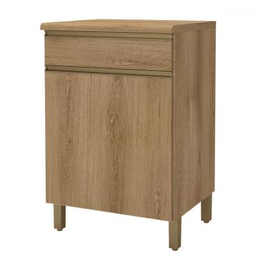 Imagem de Armário de Cozinha 60 Cm 1 Porta 1 Gaveta 6123.12 Castani - Indékes