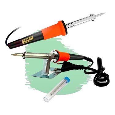 Imagem de 2X Kit Ferro De Solda Mackie Soldador Com Estanho Profissi
