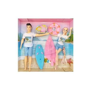 Imagem de Conjunto de bonecas Barbie e Ken Beach, versão articulado de 30 cm com ar condicionado