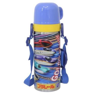 Imagem de Skater SKDC4-A Garrafa de água infantil de aço inoxidável, bidirecional, bebida direta, 470 ml, copo de bebida, 430 ml, adequado para crianças, tipo leve, 25 cm, meninos, frio