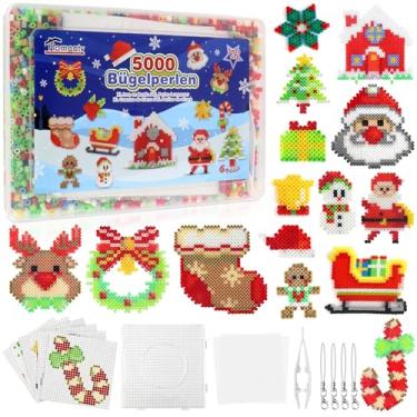 Imagem de Homgaty Fuse Beads Pegboards, quadros de molde de plástico transparente em forma de animal com 18 peças de cartões coloridos para contas de artesanato para adultos