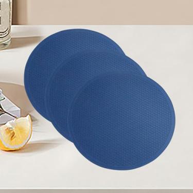 Imagem de Conjunto de tapetes de silicone para pratos quentes, 3 suportes de panela resistentes ao calor, balcão de cozinha, mesa, itens essenciais para casa, almofadas quentes antimanchas para panelas e