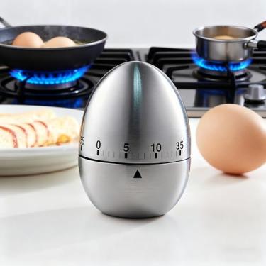 Imagem de Temporizador de cozinha, temporizador mecânico, rotação manual, contagem regressiva de 60 minutos