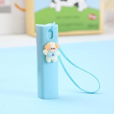 Imagem de Mini frasco de spray fofo, garrafas de viagem com chaveiro, garrafas de plástico portáteis de viagem para mulheres e homens, presentes para amigos, Azul, 9.5*3.3*2.3cm, Moderna
