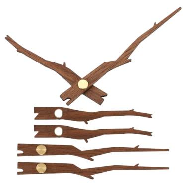 Imagem de Kit de ponteiros de relógio de substituição, 3 conjuntos de mecanismos de relógio de madeira, movimento de relógio de parede, peças de reposição para reparo de relógio de parede de 25,4 cm, decoração