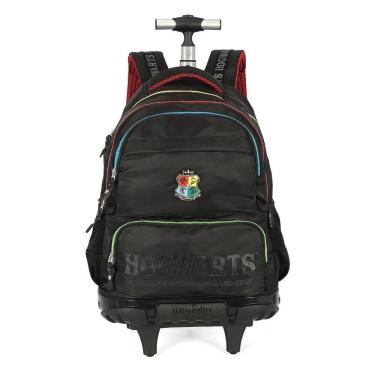 Imagem de Mochila de Rodinhas Luxcel Com Alça Harry Potter Logo Preto