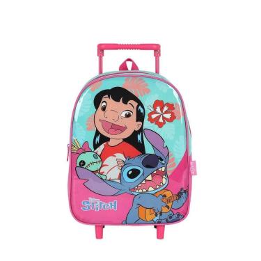 Imagem de Mochila de Rodinhas Sem Alça Luxcel Lilo e Stitch Pink