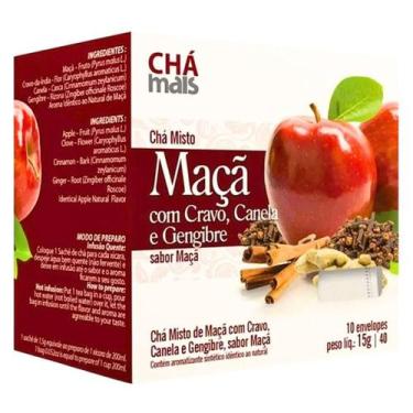 Imagem de Chá De Maçã Com Gengibre Canela E Cravo Cx10 Sachês De 1,5G - Cha Mais