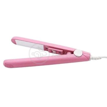 Imagem de Mini Chapinha Prancha Portátil 17Cm Bivolt Profissional Rosa