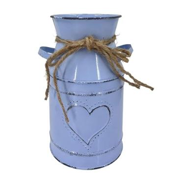 Imagem de Dualoai Jarro Rústico Francês Estilo Campestre, Suporte Decorativo para Flores, Vaso Compacto em Estilo Shabby Chic, Violeta