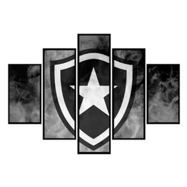 Imagem de Kit quadro decorativo 5 peças 95x60cm Time Botafogo