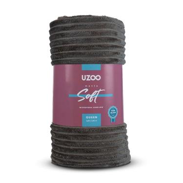 Imagem de Manta Microfibra Flannel Soft Queen Canelada 220x240cm - Uzoo Manta Microfibra Flannel Soft Queen Canelada 220x240cm Marrom