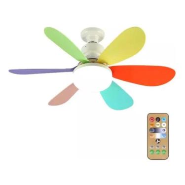 Imagem de Ventilador De Teto Com Luz Led Bocal E27 Com Controle Remoto