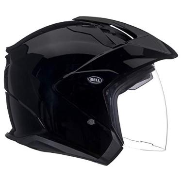 Imagem de Capacete de motocicleta Bell Mag-9 aberto (preto brilhante sólido, grande)