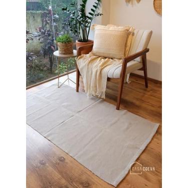 Imagem de Casa Coeva - Tapete Tear Artesanal Beira Cama Slim Nude 80 X 150