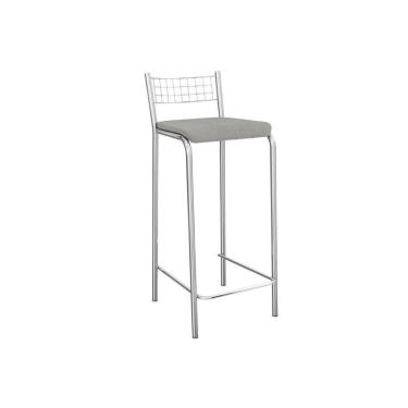 Imagem de Banqueta Sala De Jantar Gênova 1b705cr Aço 1 Un Cromado-boucle Cinza - Kappesberg