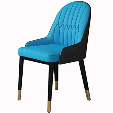 Imagem de Cadeira de jantar, cozinha, sala de jantar, móveis, cadeiras de couro sintético, cadeiras de jantar modernas de couro PU com encosto alto, assento macio, cadeiras de sala de estar, balcão de cozinha