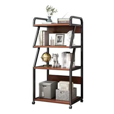 Imagem de CTXDLK Suporte de impressora móvel com rodas e armazenamento, 4 prateleiras para impressora de mesa, carrinho de impressora multifuncional, estante para casa, escritório, organizador de mesa