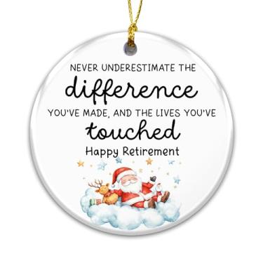 Imagem de Enfeite de aposentadoria 2025 – presente de aposentadoria de Papai Noel, enfeite de presente de elefante branco, presente para aposentados, professores, enfermeiros, colegas de trabalho, chefe e