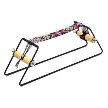 Imagem de Máquina de miçangas | Passador de contas de aço inoxidável | Máquina de tecelagem de contas feita à mão para iniciantes, amizade, escola, casa