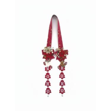 Imagem de Escapulário de Porta Natalino Laços Bico de Papagaio Guizos 2m - Papel