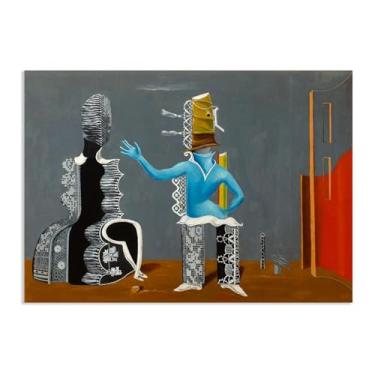 Imagem de Pôster Max Ernst The Couple Reprodutions of Famous Paintings Surrealism Wall Art Canvas Max Ernst Decoração de parede para presentes de sala de estar 70 x 50 cm (28 x 20 polegadas) pôster