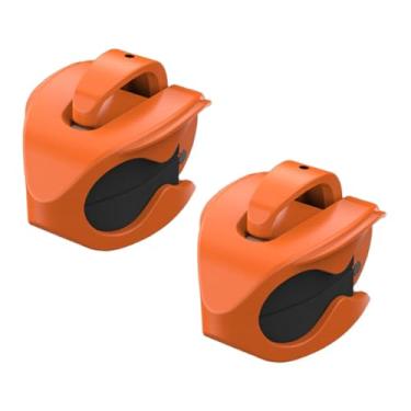 Imagem de Aymzbd 2x Clipes para Vara de Pesca, Suporte para Vara de Pesca, Organização, Ajustável, Acessório Multifuncional, Clipes para Vara, Grampos para Vara, Laranja