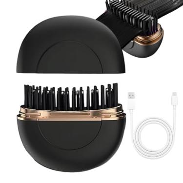 Imagem de Alisador Sem Fio | Controle De Frizz Sem Fio - Escova Alisadora Mini Para Cabelo - Para Mulheres Controlo De Frisos Volume Casa Viagem Desporto Festa