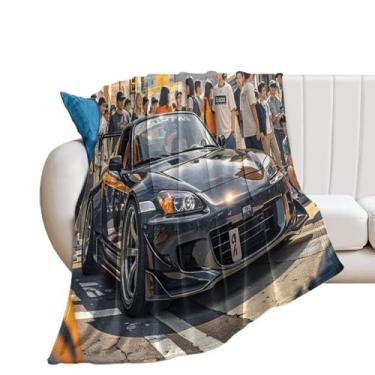 Imagem de HouLaiZhe Cobertor super macio de flanela para observação de multidões JDM Car S2000 Cobertores leves de resfriamento para sofá-cama, cadeira, sofá, carro, viagens ao ar livre, leve, quente, 127 x 178