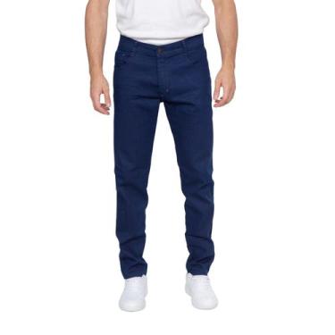 Imagem de Calça Slim Jeans Com Elastano Tradicional Masculina Estilosa - 4 Azes,