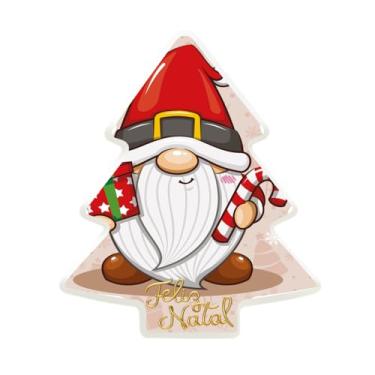 Imagem de Luminária Árvore de Natal Papai Gnomo Merry Christmas com Iluminação Suave