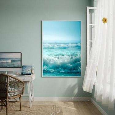 Imagem de Quadro Decorativo Ondas Quebrando-70X50Cm - Quadros On-Line
