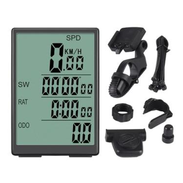 Imagem de aqxreight Computador de Bicicleta Velocímetro de Bicicleta Sem Fio Resistente à água Tela LCD de 3 Polegadas Retroiluminada Odômetro de Ciclismo Com Facilidade Básica de Dados A Oferece e é um