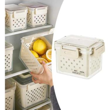 Imagem de Kit 5 potes hermeticos organizador geladeiracom tampa - Yeet