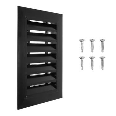 Imagem de PATIKIL Ventilação de empena de 35 x 25 cm, 1 peça de ventilação de galpão de parede de liga de alumínio grade de ar quadrada com filtro inoxidável para teto de garagem no sótão da casa, tamanho da