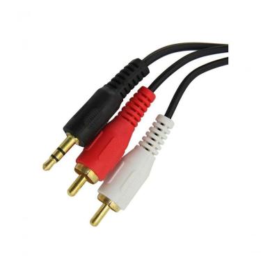Imagem de Cabo De áudio 2rca + P2 Estéreo Gold 1,80m