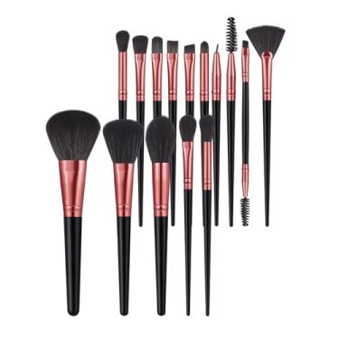 Imagem de 15 pincéis de maquiagem macios ao toque, pincel de maquiagem em pó, pincel de blush, pincel de sombra para maquiagem diária no rosto