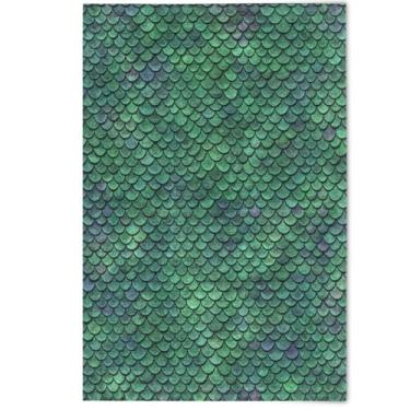 Imagem de Sereia dragão escamas verde adulto quebra-cabeça 500 peças arte paisagem floral arte privilegiada jogo engraçado, 500 peças, 52 cm x 37,8 cm