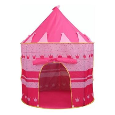 Imagem de Barraca Infantil Castelo Princesa Rosa, Tenda Toca Cabaninha para Meninas, Estrutura Dobrável