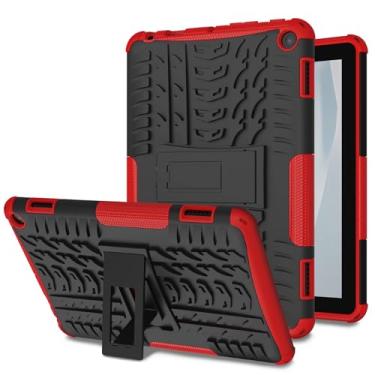 Imagem de ROISKIN Capa para TabletFlre HD 8 e 8 Plus (versão 2024/2022/2020) 12ª/10ª geração com suporte para crianças, também para iPhone, iPad, Sony, Nokia 8 polegadas