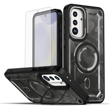 Imagem de Asuwish Capa de celular para Samsung Galaxy A36 5G capa magnética com protetor de tela de vidro temperado e suporte de proteção à prova de choque pintado suporte rígido híbrido A 36 36A LTE SM-A366U