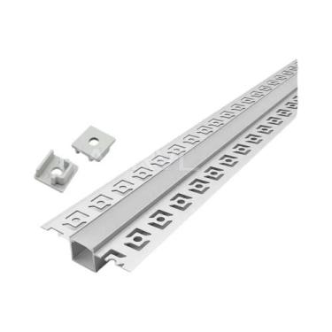 Imagem de Sistema De Canal De Alumínio LED Embutido De 50cm 1M Com Slot Grande P