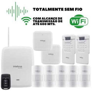 Imagem de Kit Alarme Intelbras AMT 8000, 5 Sensores de Movimento PET, 2 Teclados