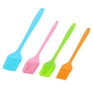 Imagem de Pincel de silicone para regar pastelaria, pincel de silicone para cozinhar resistente ao calor e design de uma peça, livre de BPA, pincéis para espalhar óleo manteiga molho marinadas para, pincel de