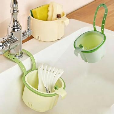 Imagem de Cesta de filtro de pia de cozinha, coadores de alimentos, evita entupimentos e raspagem bagunçada, cesta de filtro de pia autolimpante de uso geral, limpador de frutas, lavagem de vegetais, itens