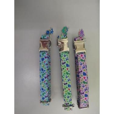 Imagem de Pacote com 3 coleiras de dinossauro para cães pequenos, coleiras fofas com pingente para meninos, machos, dinossauros, filhotes, coleira para animais de estimação