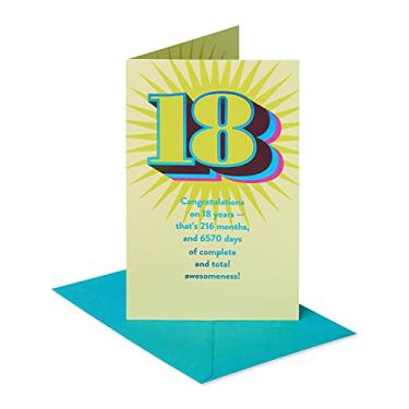 Imagem de American Greetings Cartão de aniversário de 18 anos (Total Awesomeness)