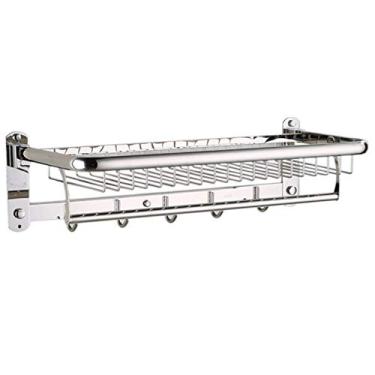 Imagem de CGKs6anmU Toalheiro dobrável de aço inoxidável montado na parede para banheiro e vaso sanitário