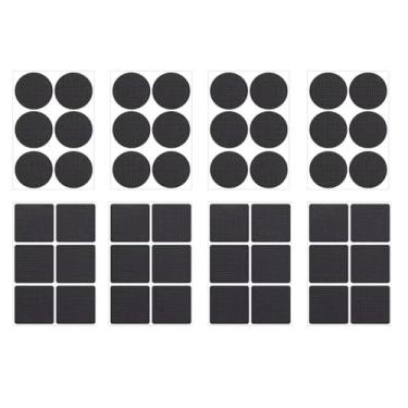 Imagem de 48 Peças de Tapetes para Pés Móveis Borracha Protetores Pisos Madeira Autoadesivos Cadeiras Mesa Multifuncionais Espessados -Risco