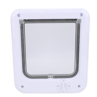 Imagem de WALFRONT Porta de Aba para Animais de Estimação Com Trava de 4 Vias, Porta de Entrada para Cães, de Entrada para Cães, à Prova de Intempéries, Pequenas Portas para Animais de Estimação para Cerca de
